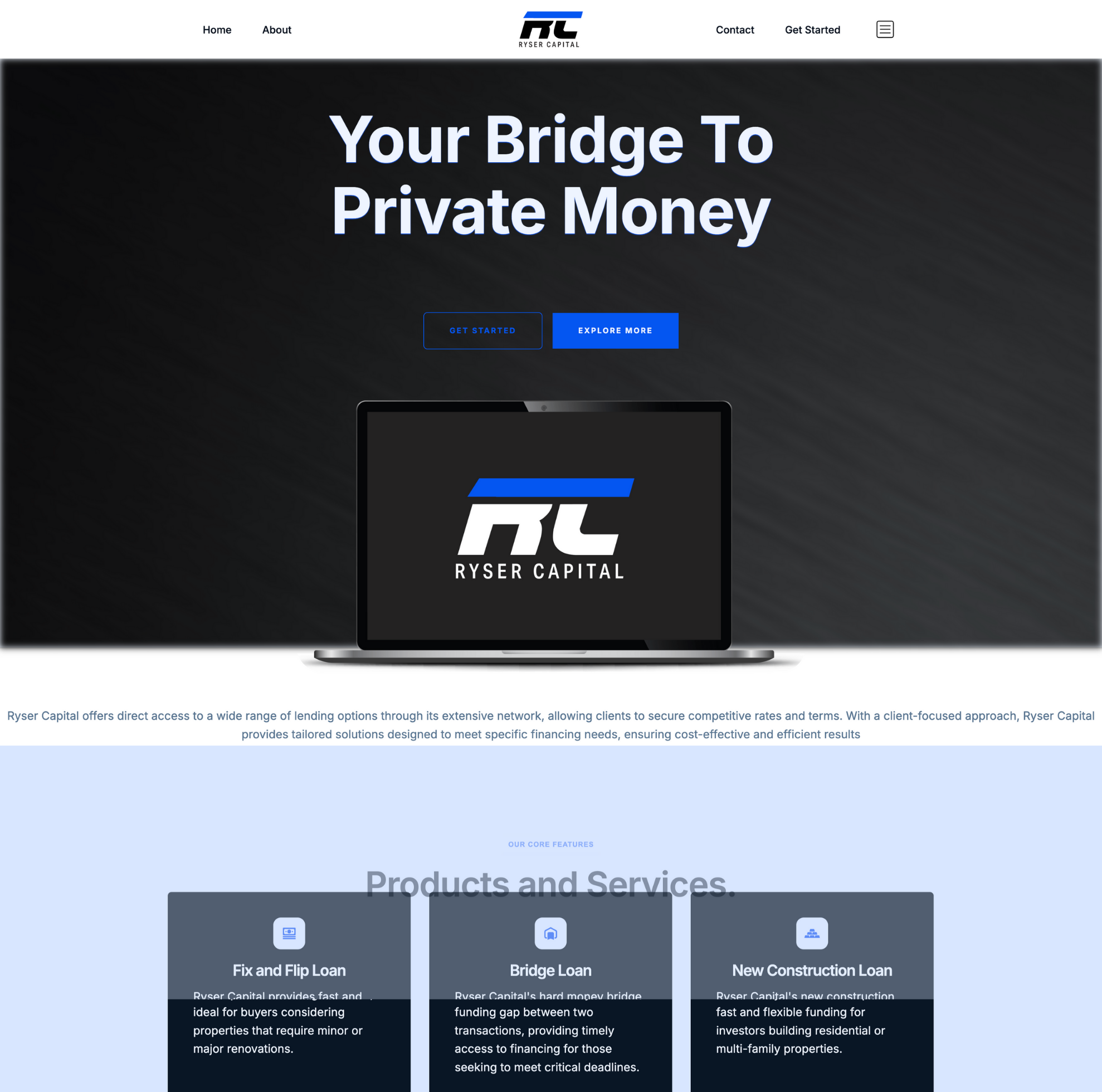 Ryser Capital current website screenshot
